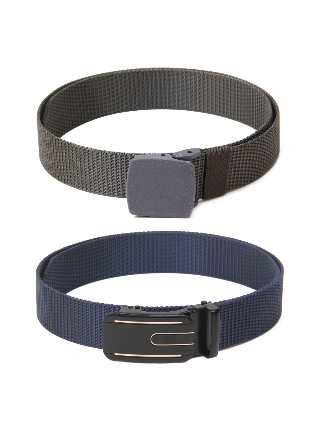 

Calvadoss Girls Set of 2 Textured Belts, Grey