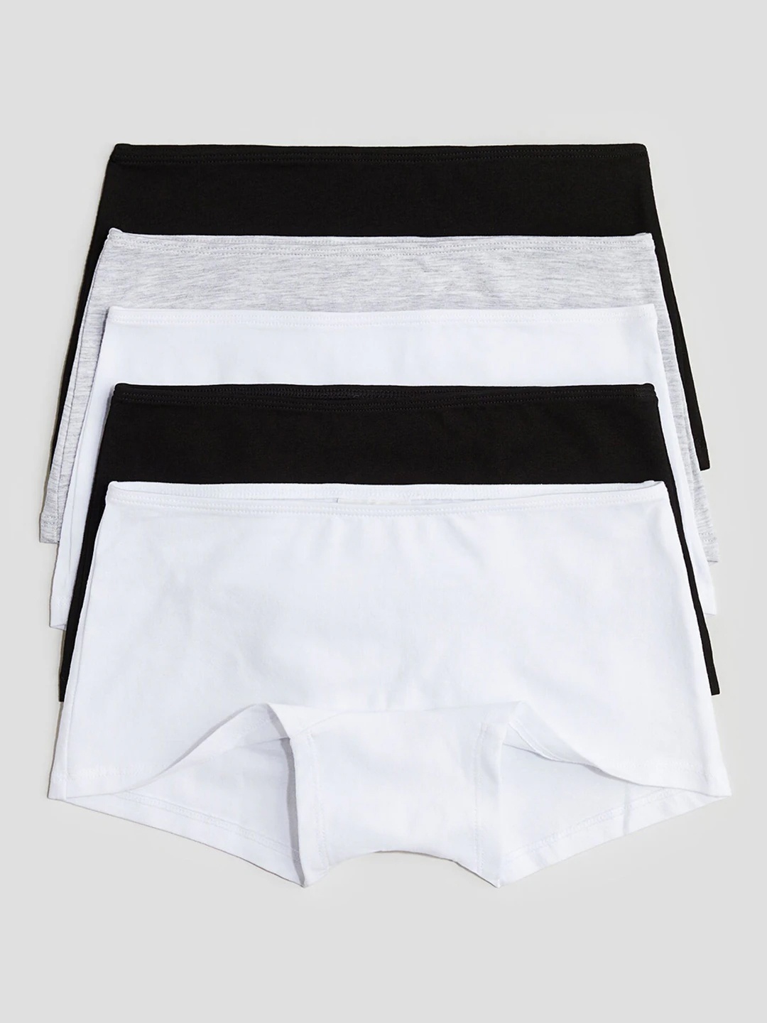 

H&M Girls 5-Pack Boxer Briefs, White