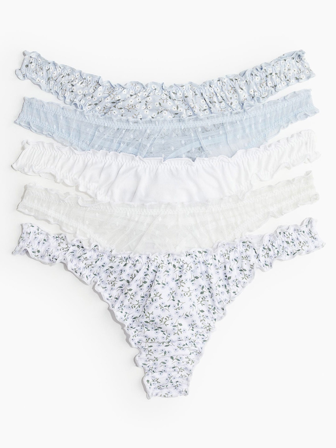 

H&M Women 5-Pack Thong Briefs, White