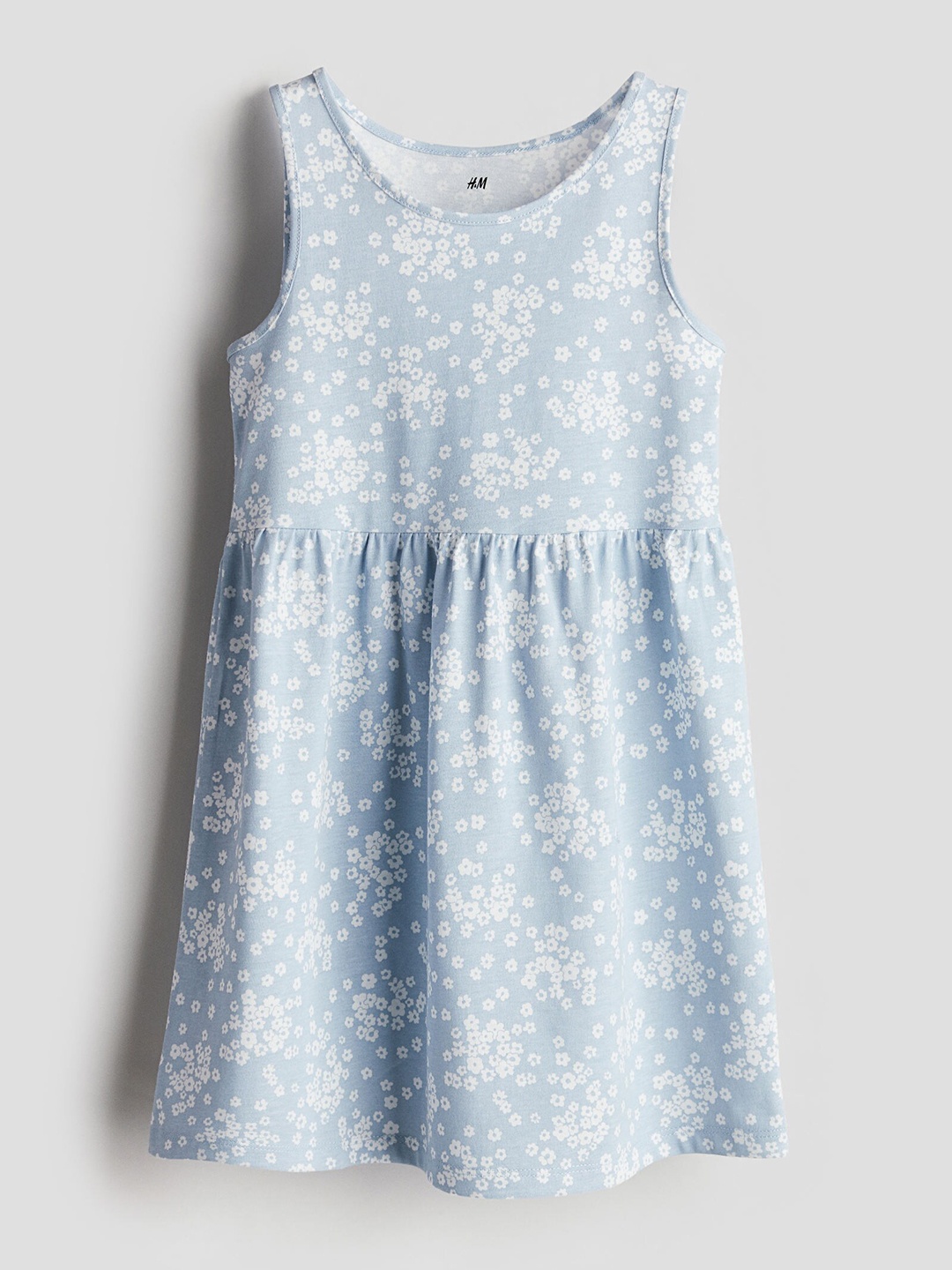 

H&M Girls Patterned Cotton Dress, Blue