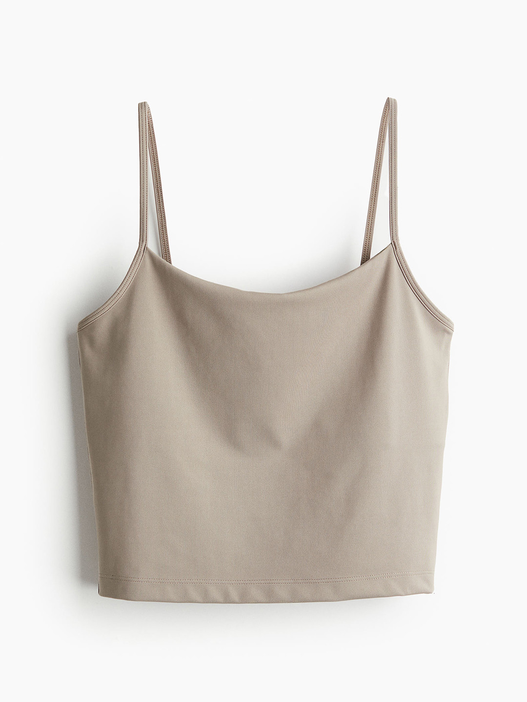 

H&M Drymove Cropped Sports Vest Top, Beige