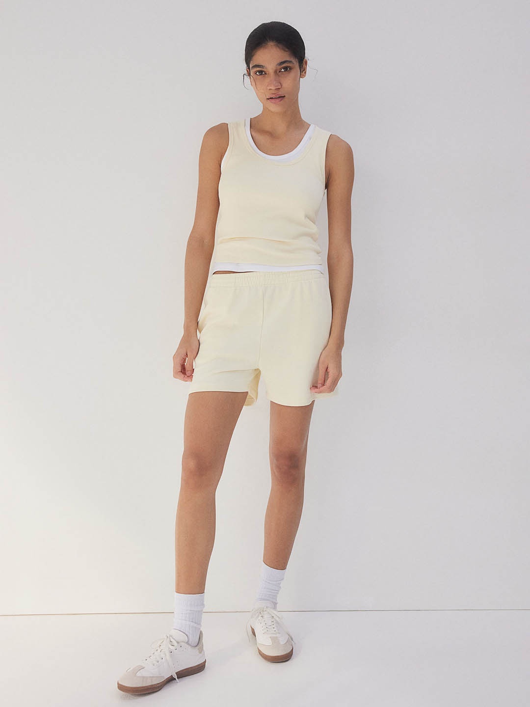 

H&M Ribbed Vest Top, Off white