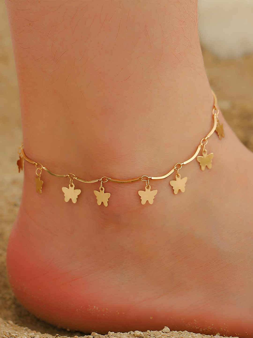 

Goho Star Charm Anklet, Gold