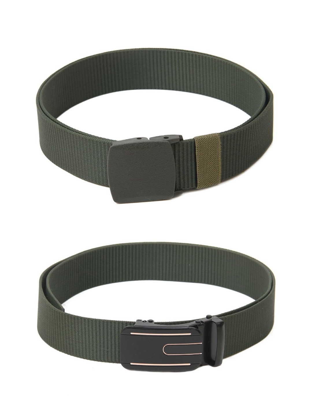 

Calvadoss Girls Set Of 2 Textured Belt, Green