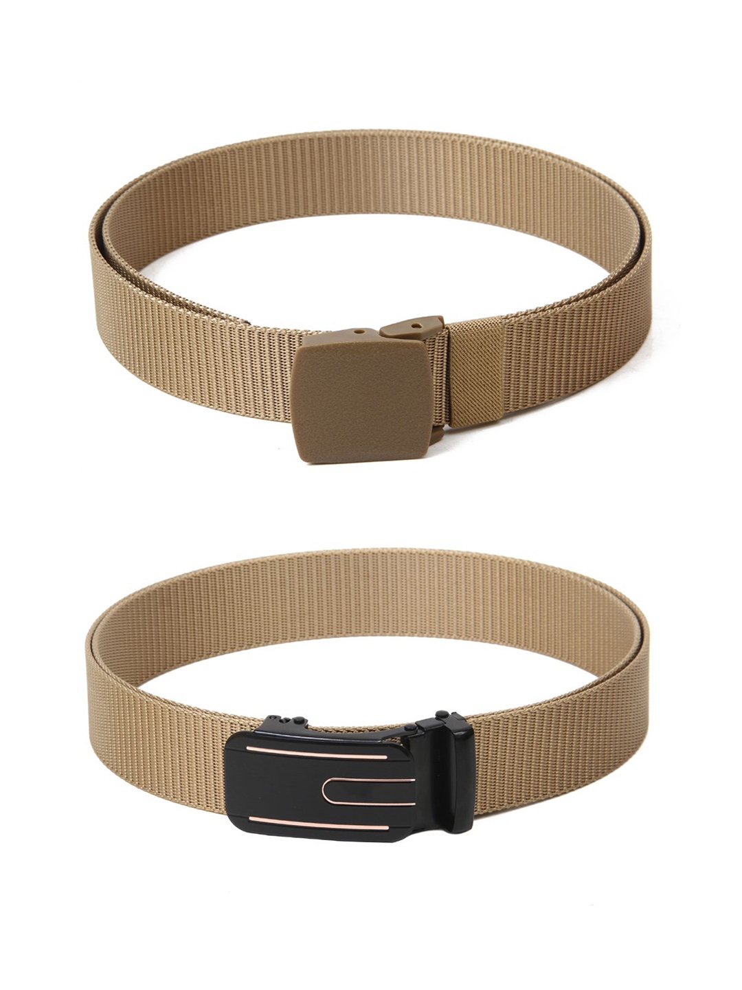 

Calvadoss Girls Set Of 2 Textured Belt, Beige