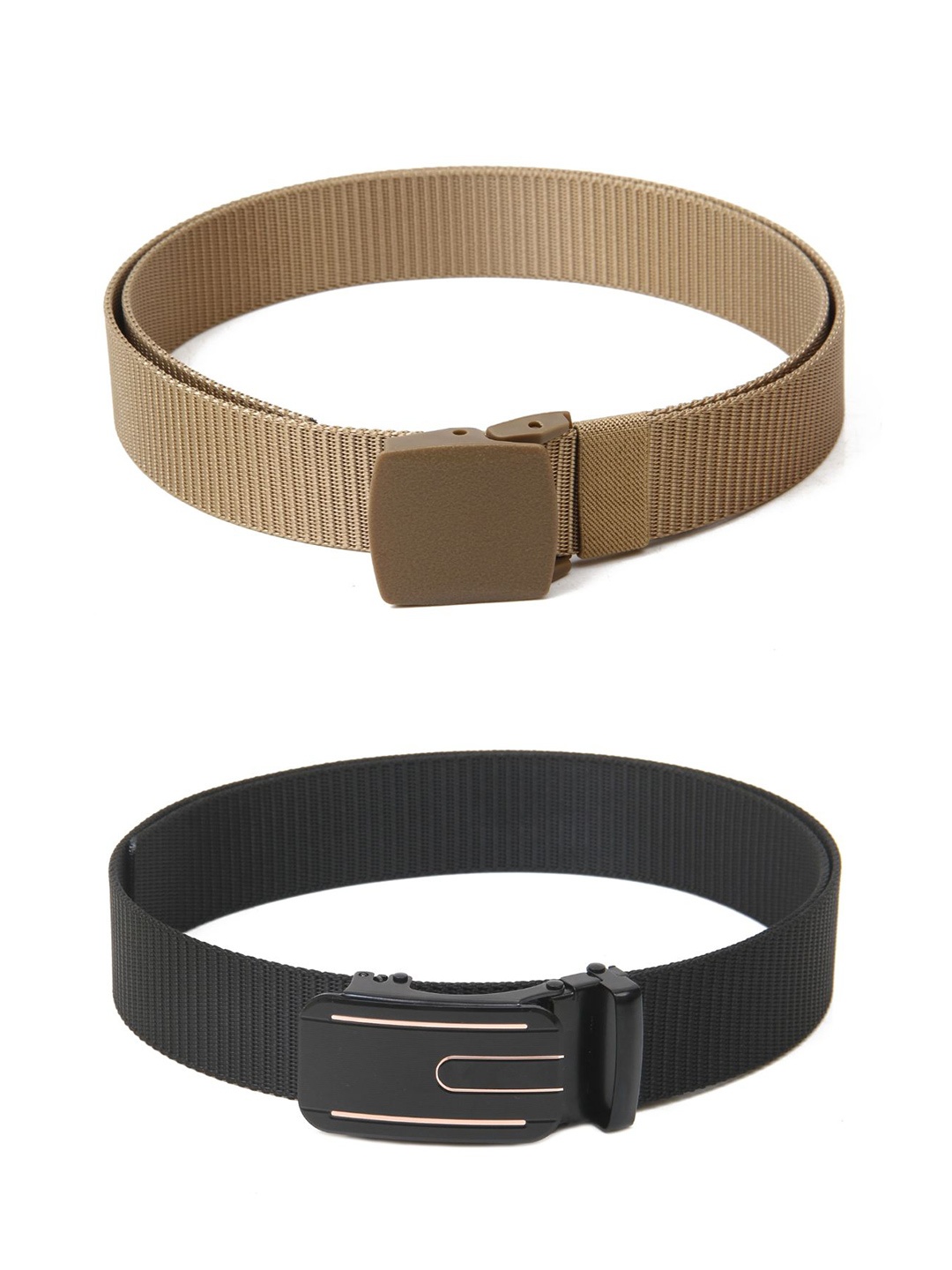 

Calvadoss Girls Set Of 2 Textured Belt, Beige