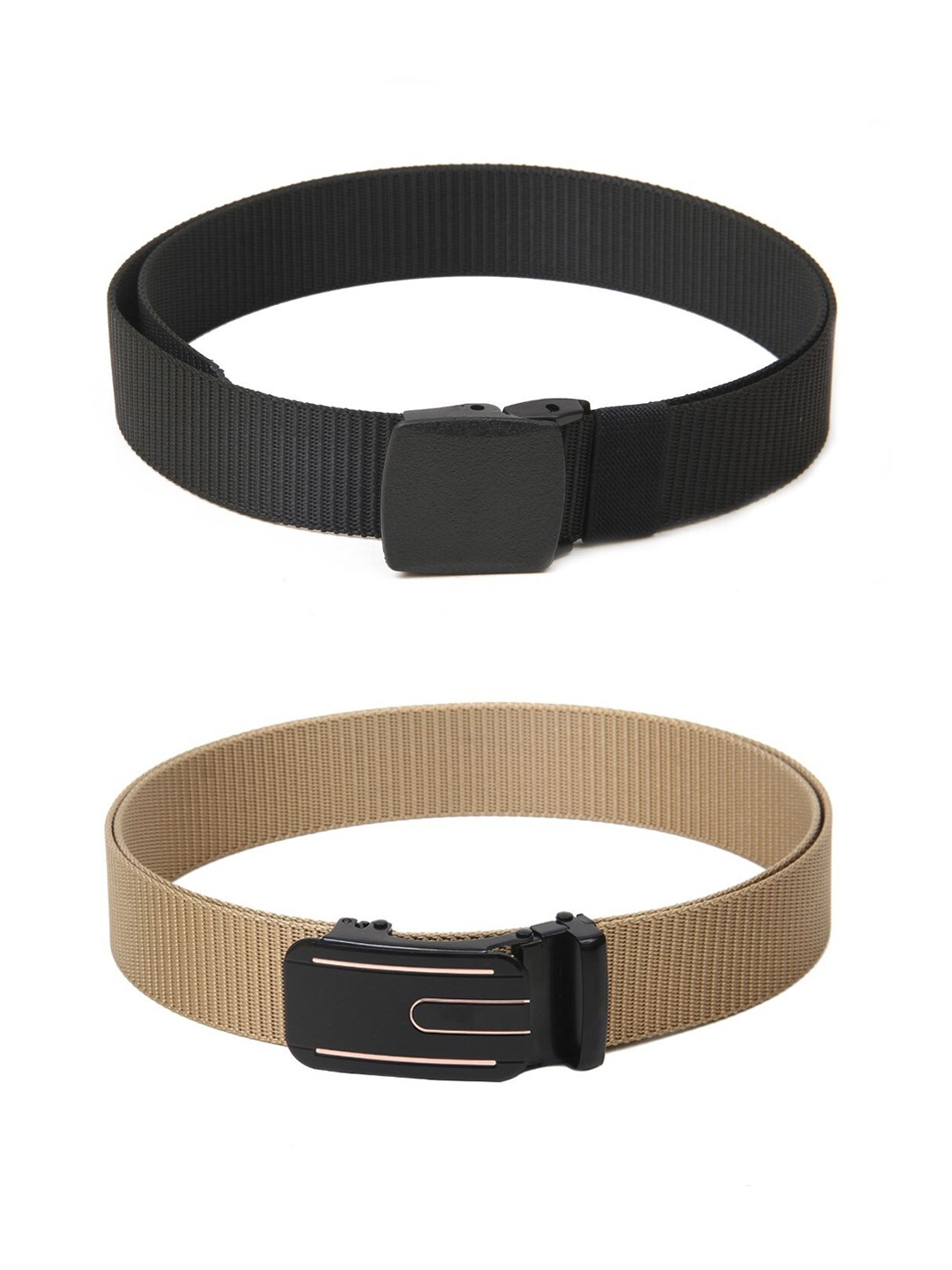 

Calvadoss Girls Set of 2 Textured Belts, Black