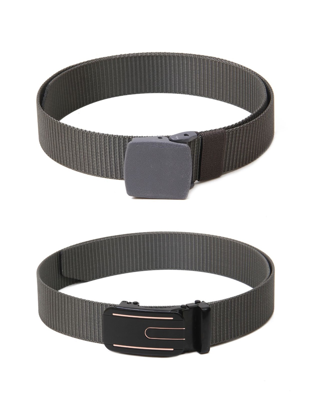 

Calvadoss Girls Set Of 2 Textured Belt, Grey