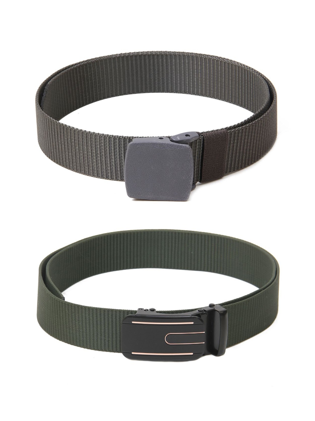 

Calvadoss Girls Textured Set Of 2 Belts, Grey