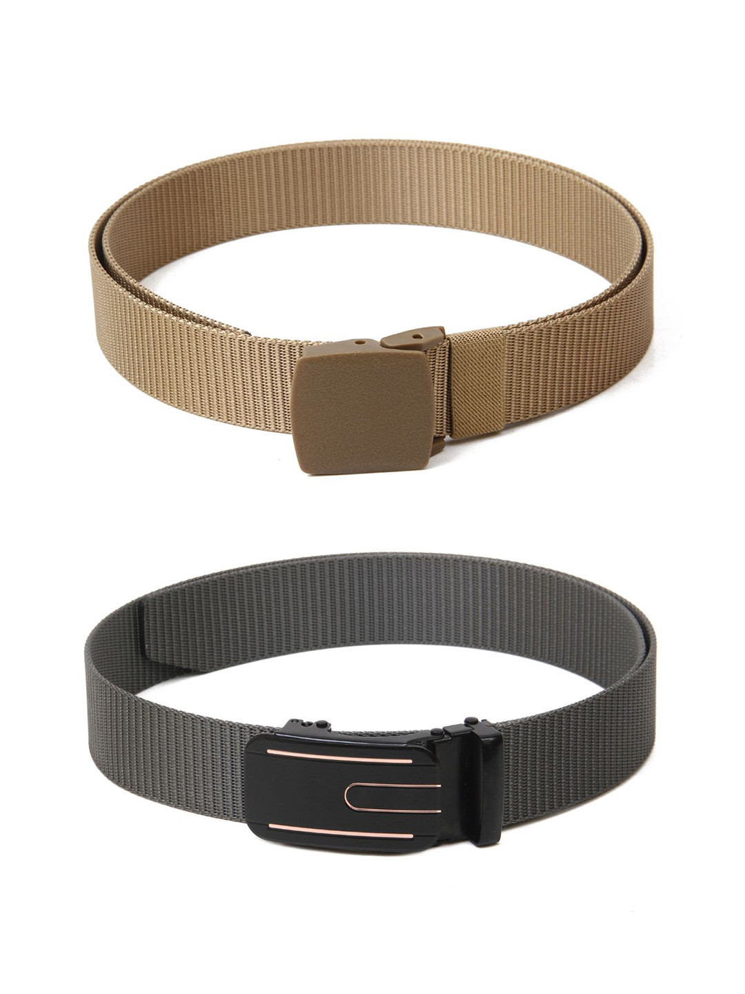 

Calvadoss Girls Set Of 2 Textured Wide Belts, Beige