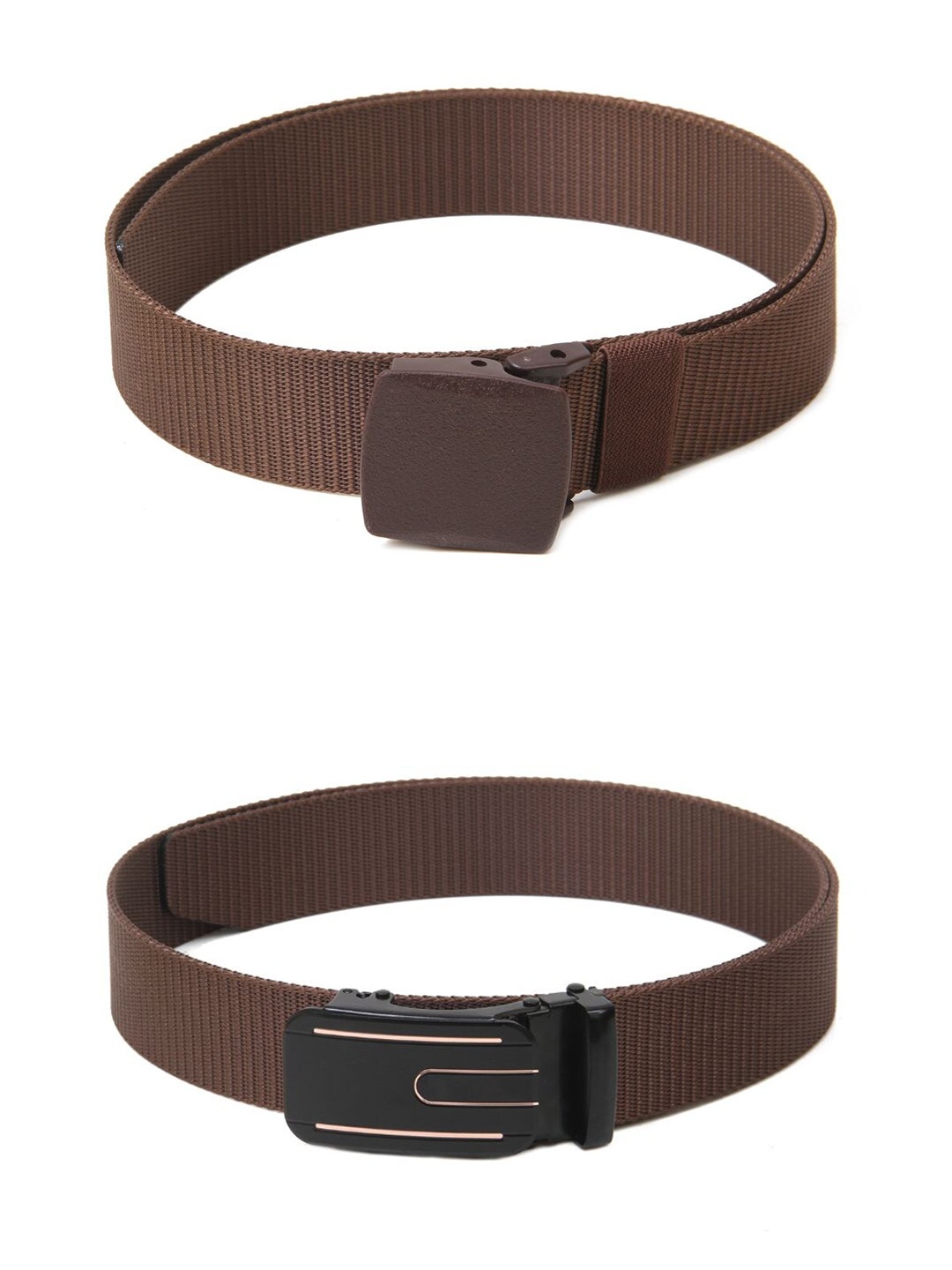 

Calvadoss Girls Set of 2 Textured Belts, Brown