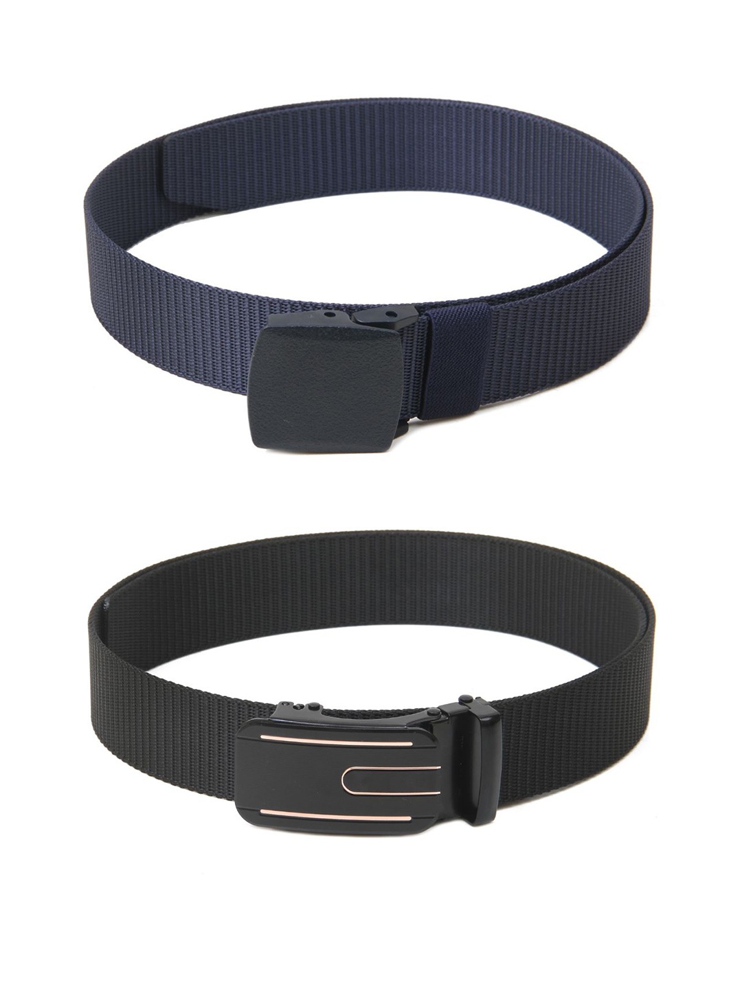 

Calvadoss Girls Set Of 2 Textured Canvas Belt, Navy blue