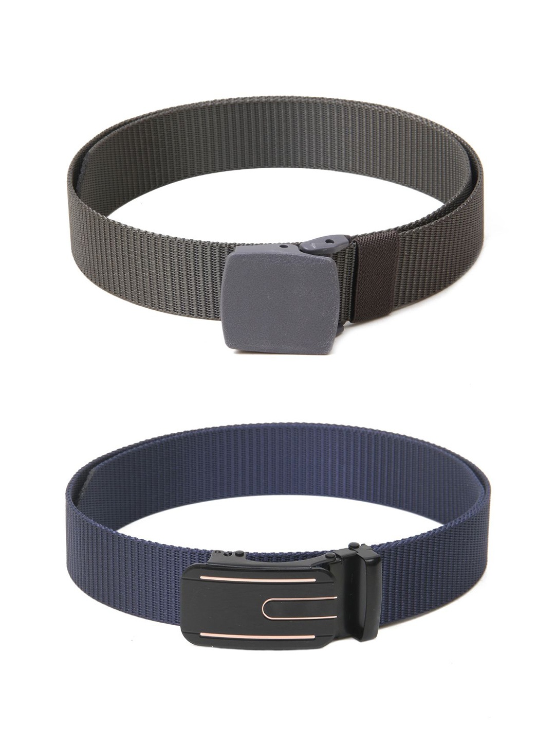 

Calvadoss Girls Set of 2 Textured Belts, Black