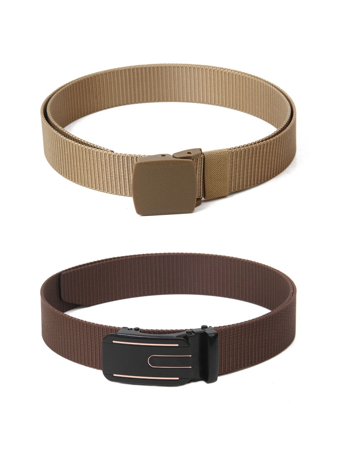

Calvadoss Girls Set Of 2 Textured Wide Belt, Beige