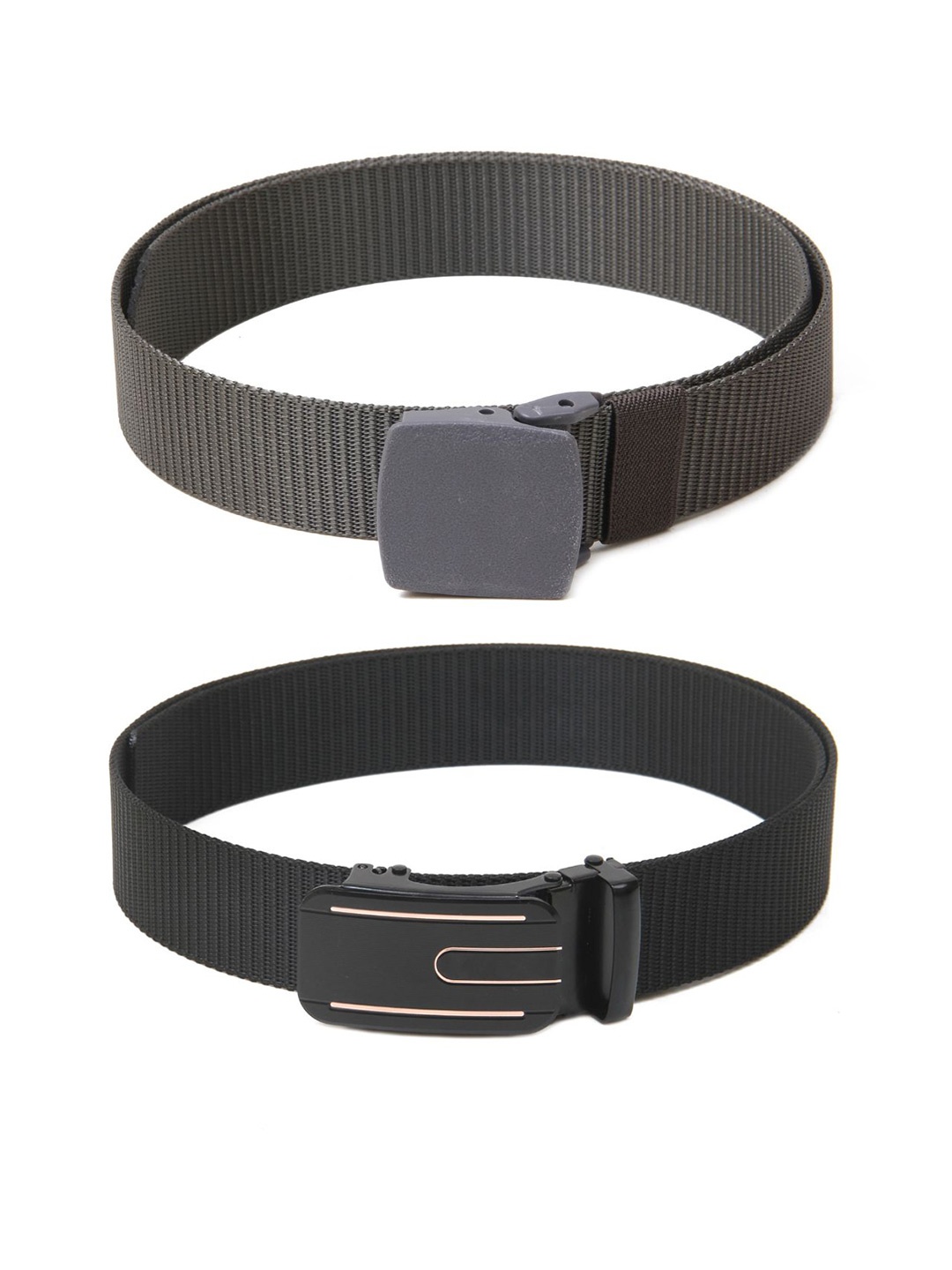 

Calvadoss Girls Set Of 2 Textured Belt, Grey