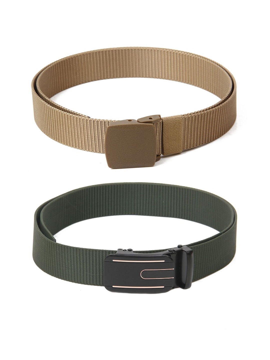 

Calvadoss Girls Set Of 2 Textured Belt, Beige