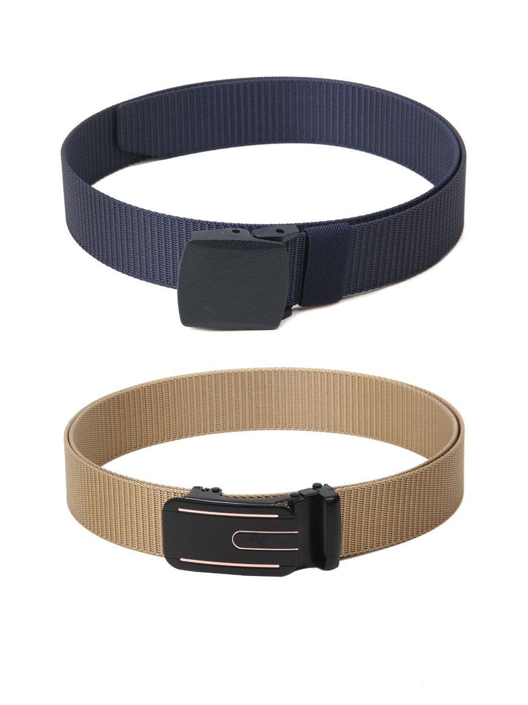 

Calvadoss Girls Set Of 2 Textured Canvas Belt, Navy blue