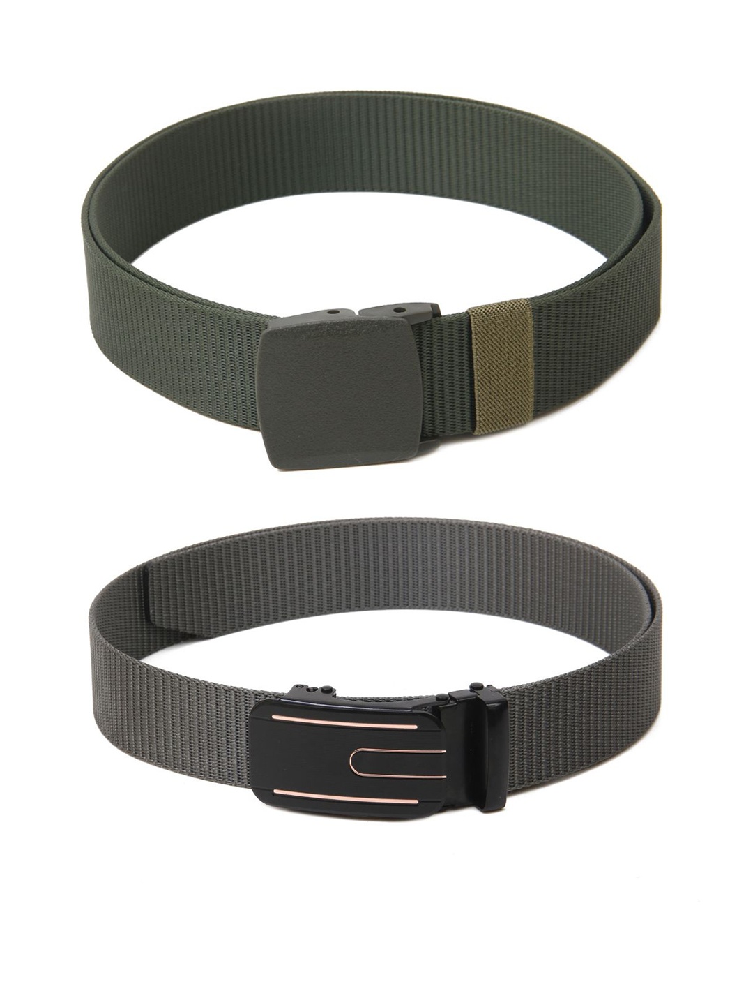 

Calvadoss Girls Set Of 2 Textured Canvas Belt, Green