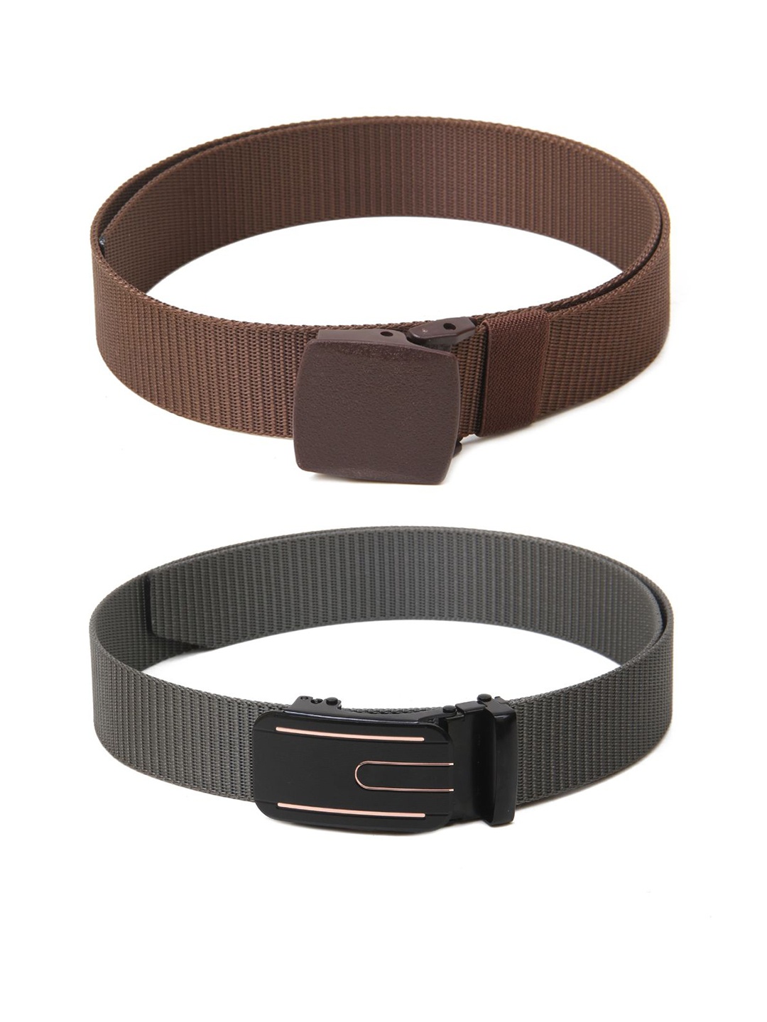 

Calvadoss Girls Set of 2 Textured Belts, Brown