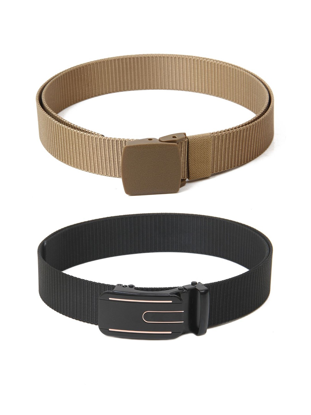 

Calvadoss Girls Set of 2 Textured Belts, Beige