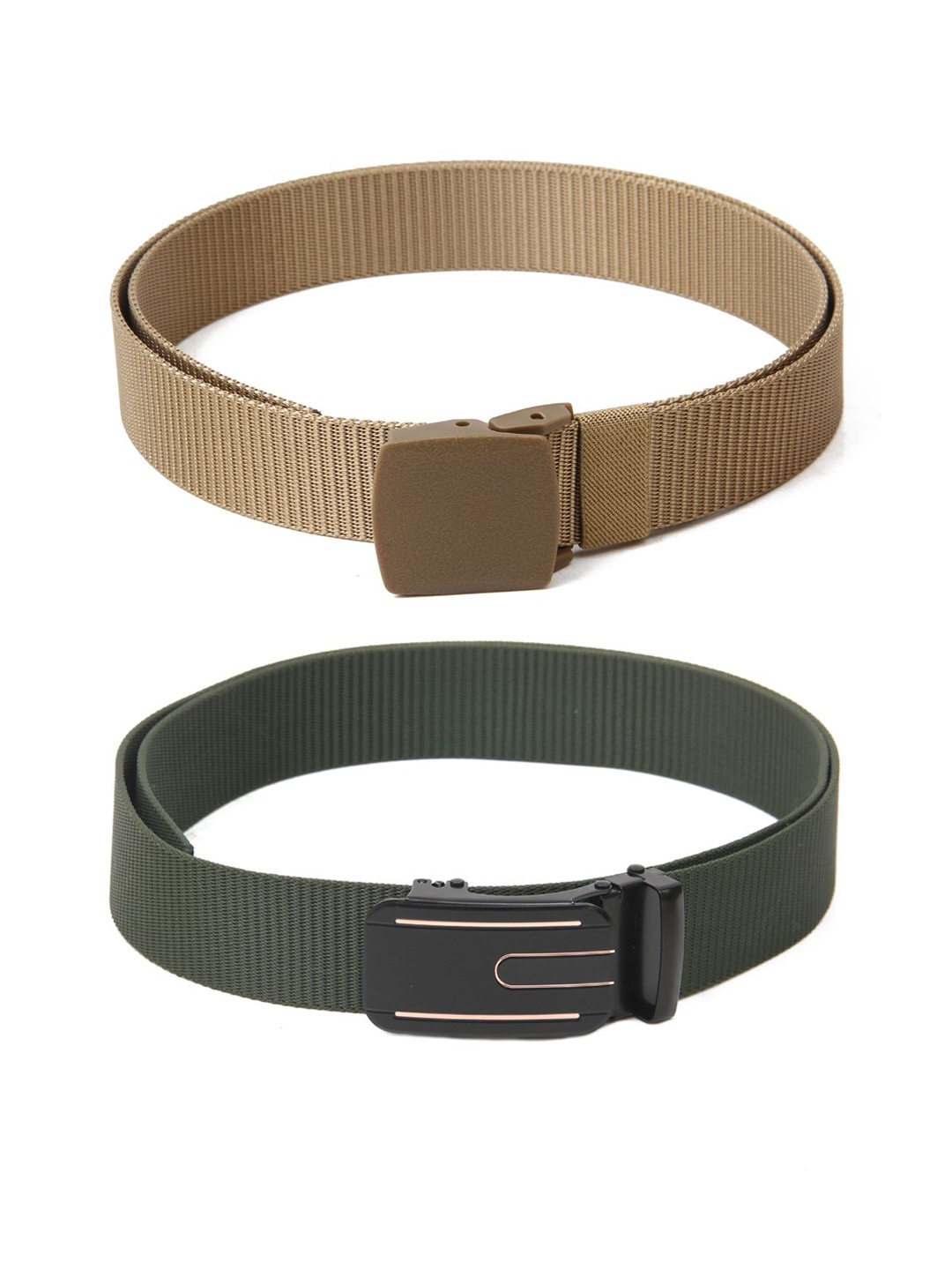 

Calvadoss Girls Set of 2 Textured Belts, Beige