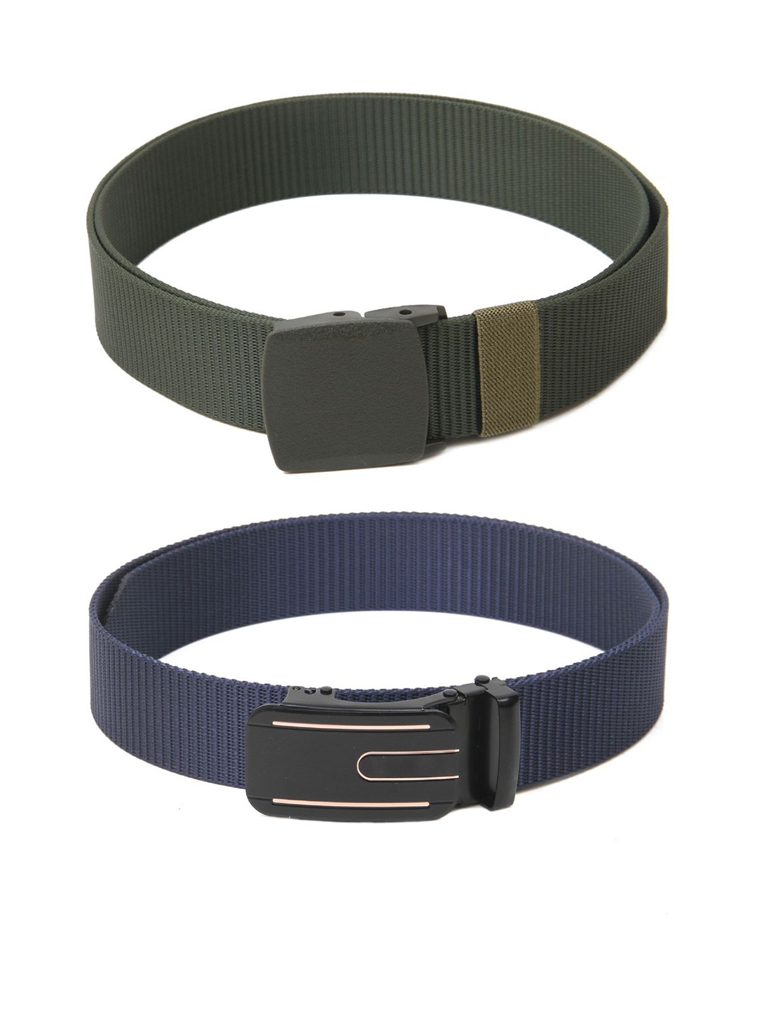 

Calvadoss Girls Set Of 2 Textured Belt, Green
