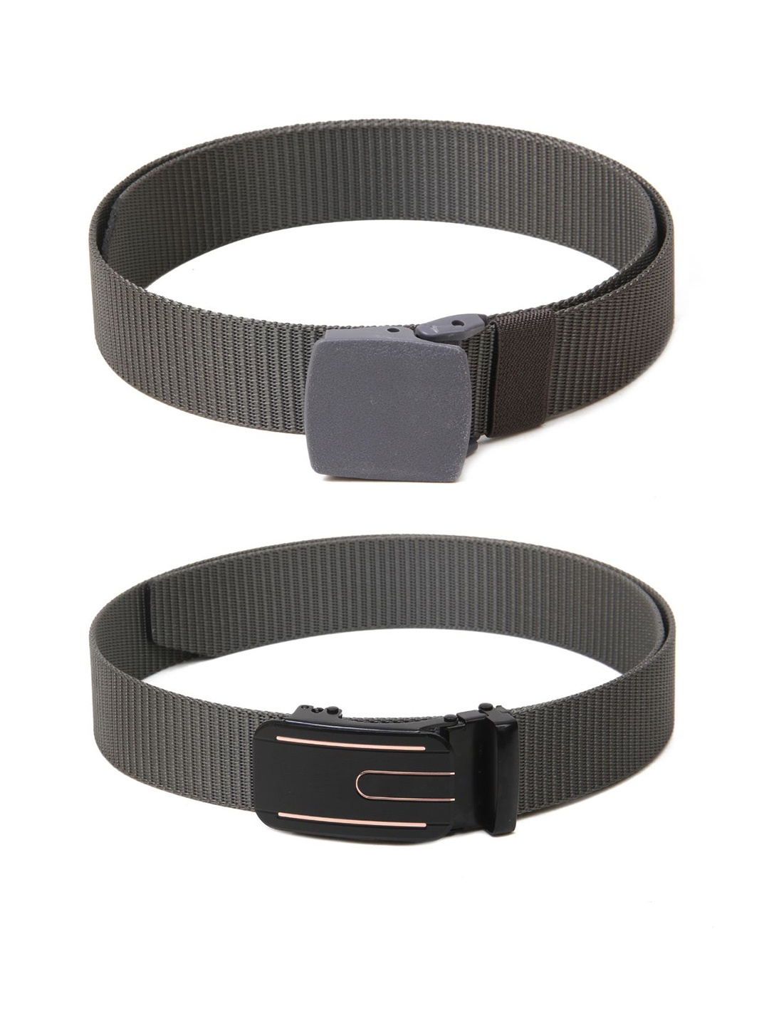 

Calvadoss Girls Set Of 2 Textured Belt, Grey
