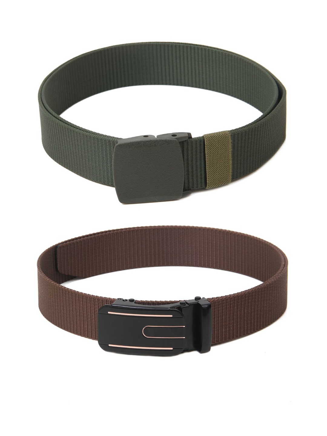 

Calvadoss Girls Textured Set Of 2 Belts, Green
