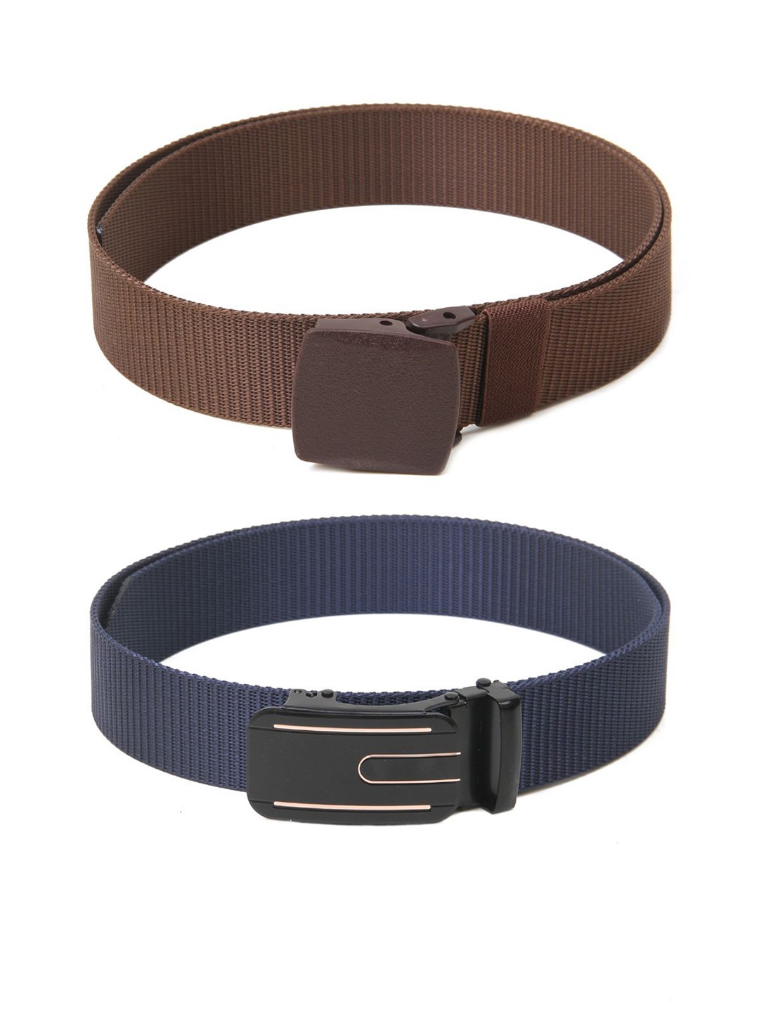 

Calvadoss Girls Set Of 2 Textured Wide Belt, Brown