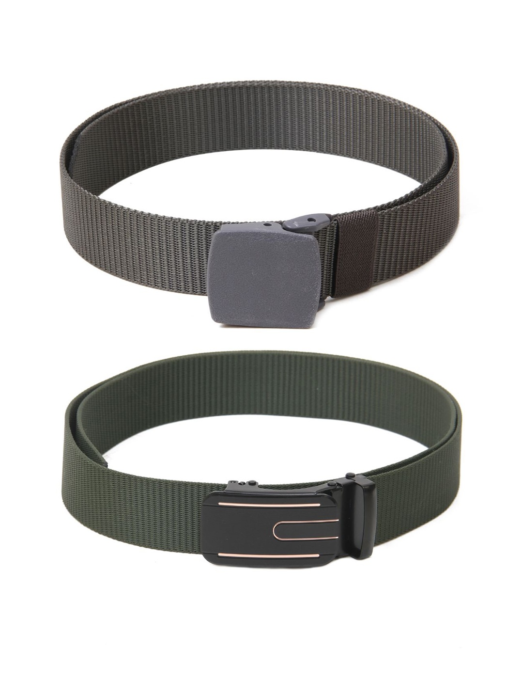 

Calvadoss Girls Set Of 2 Textured Belt, Grey