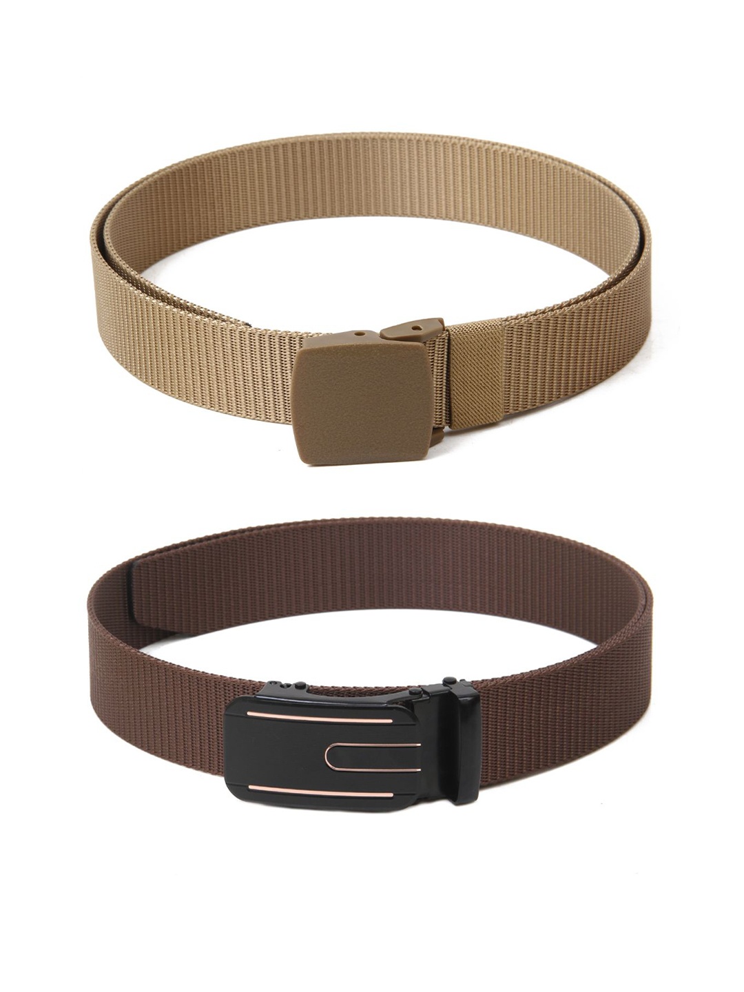 

Calvadoss Girls Set Of 2 Textured Canvas Belt, Beige