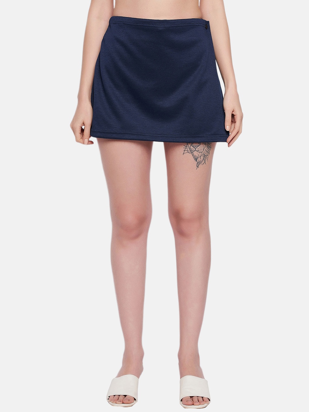 

HANG N HOLD Cotton Mini Skorts, Navy blue