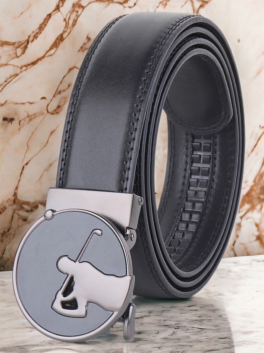 

INVICTUS Men Leather Belt, Black