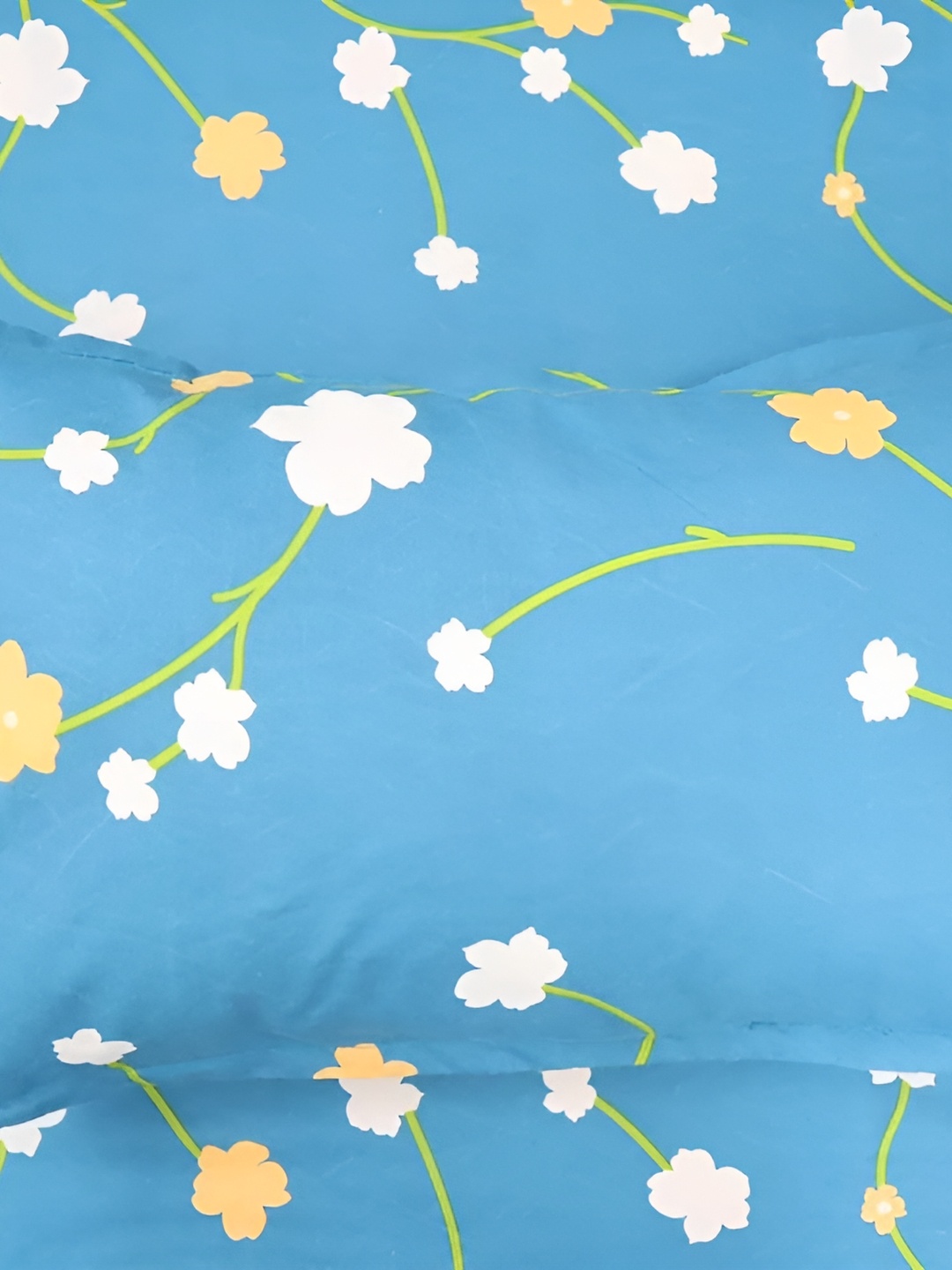 

PHOEBEE Blue & White Floral Cotton 120 TC Single Bedsheet with 1 Pillow Covers