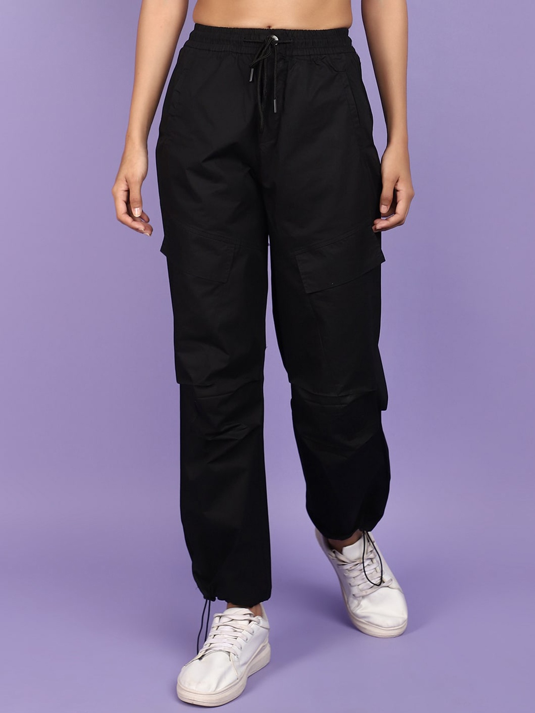 

V-Mart Women Clean Look Cargo Style Jeans, Black