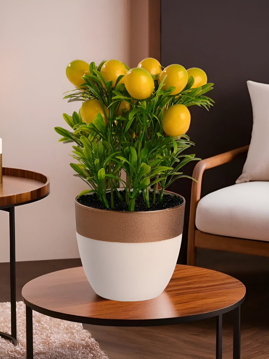 

Kuber Industries Yellow Artificial Plant With Pot