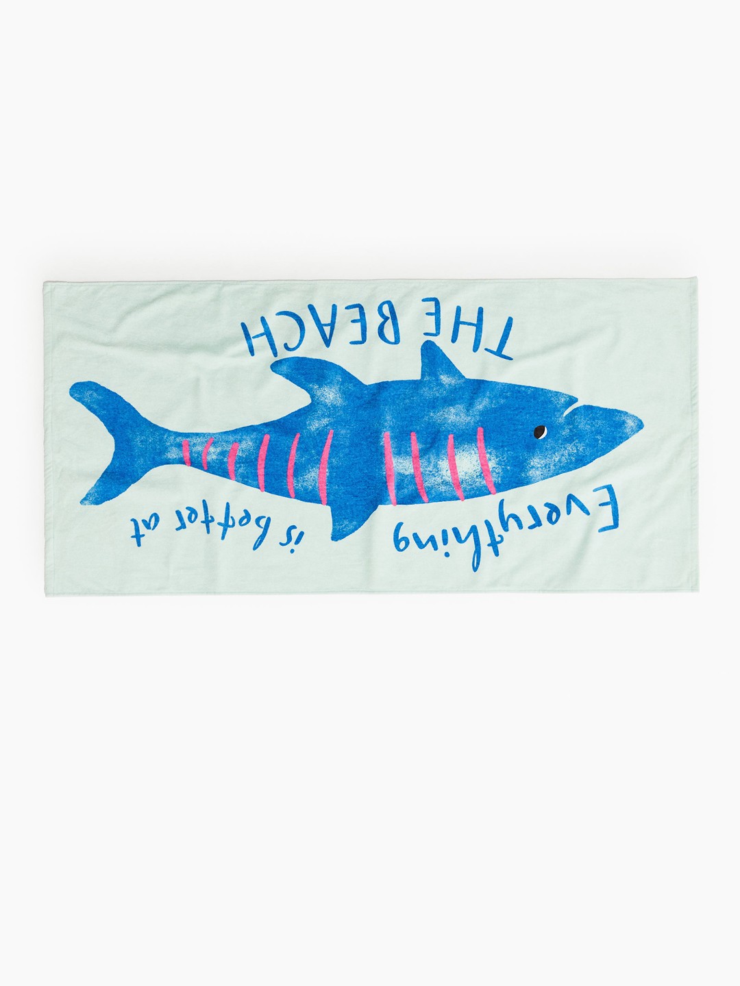 

H&M Green 210 GSM Cotton Patterned Bath Towel