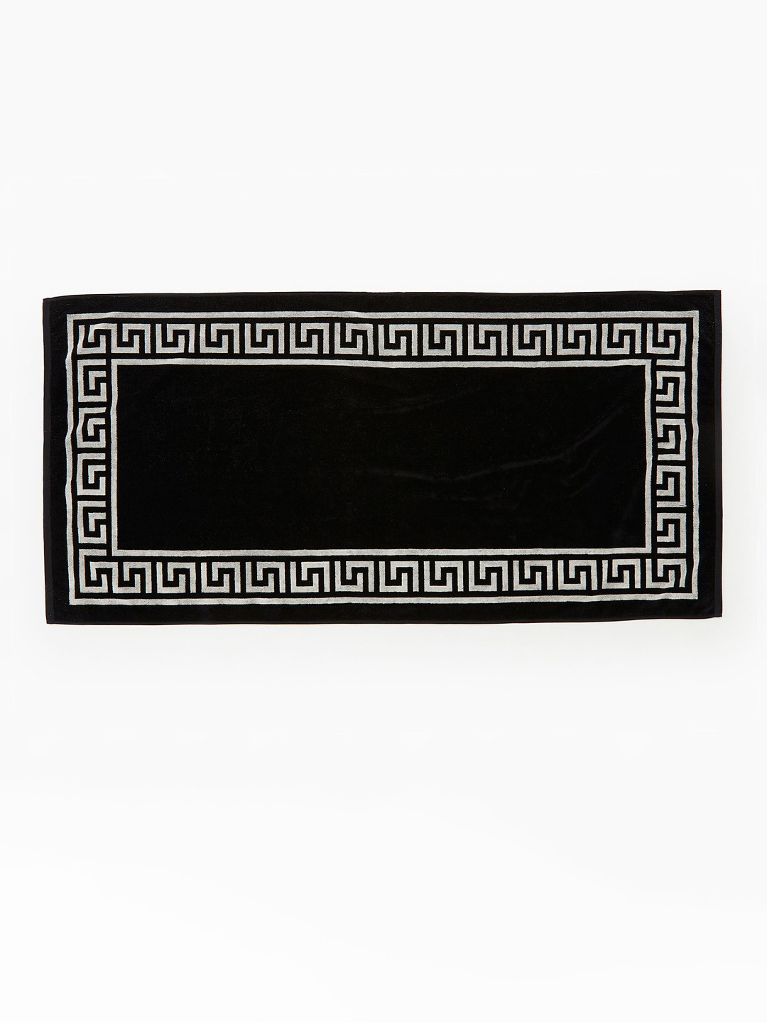 

H&M Black 210 GSM Cotton Greek Key Beach Towel