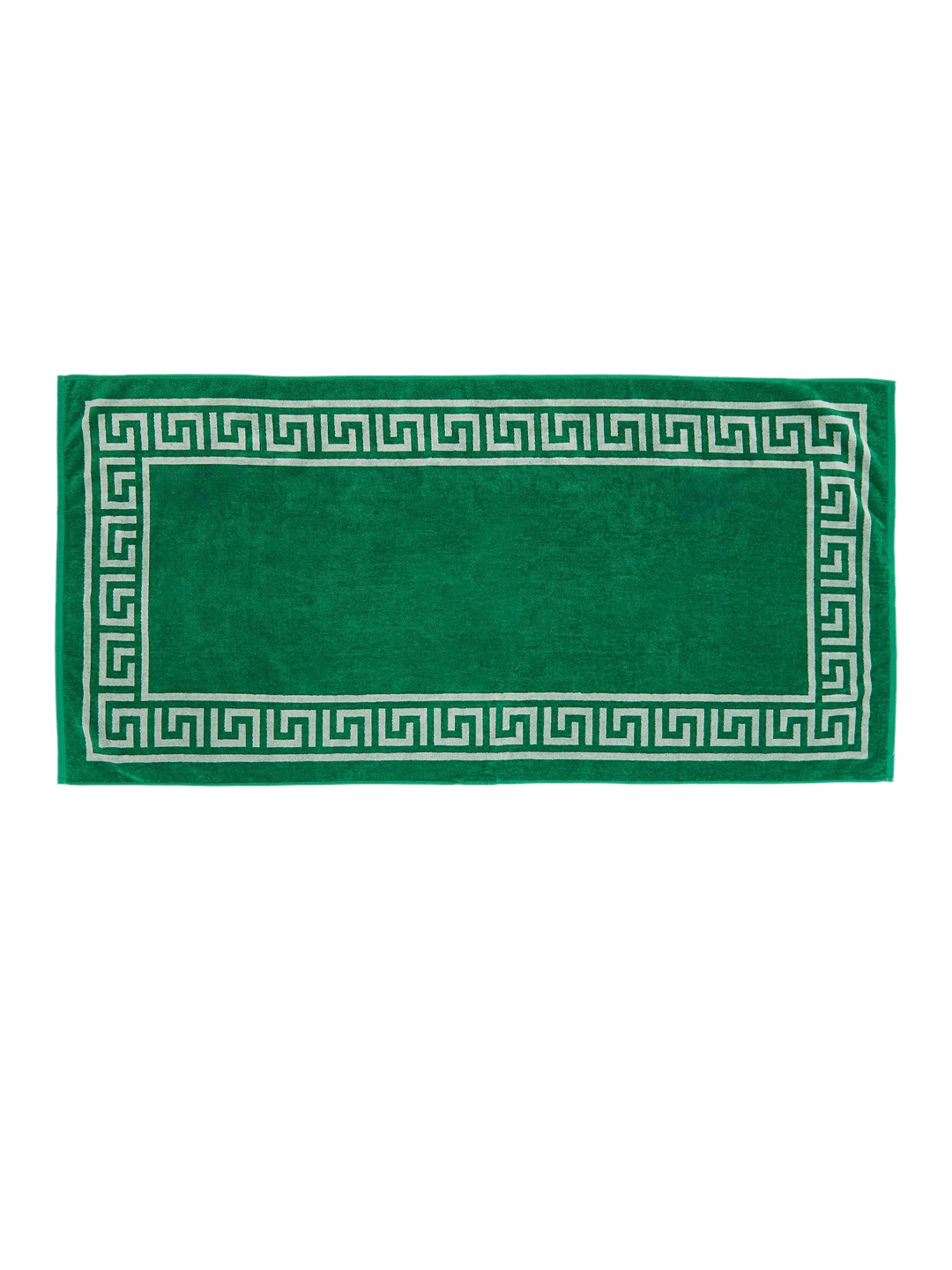 

H&M Green 210 GSM Cotton Greek Key Beach Towel