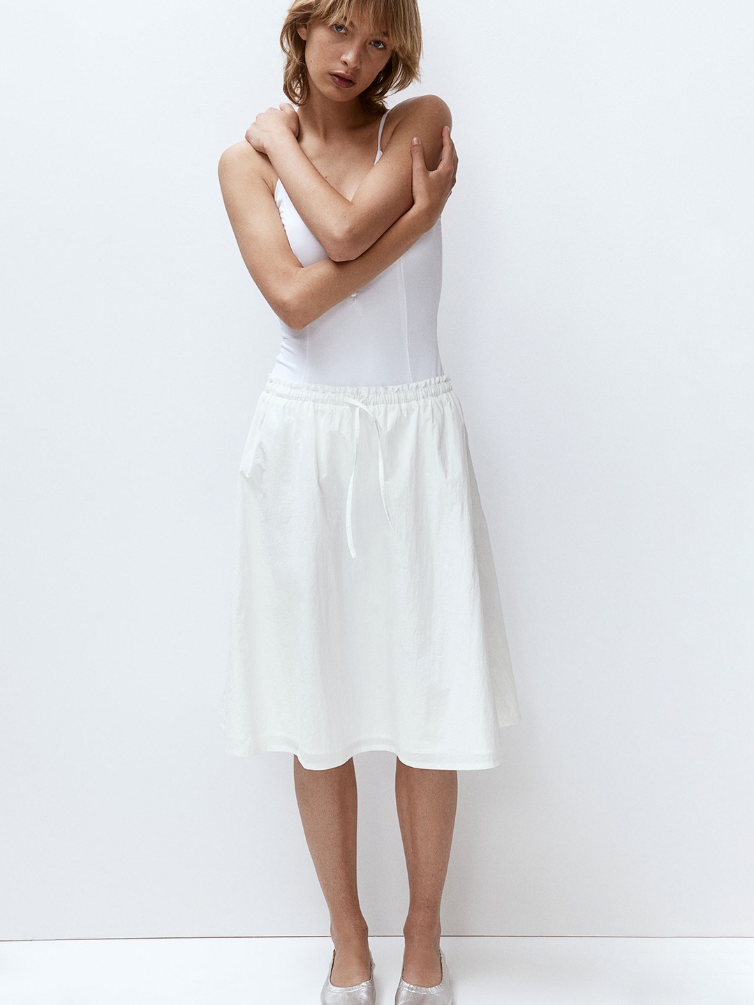 

H&M Circular Nylon Skirt, White