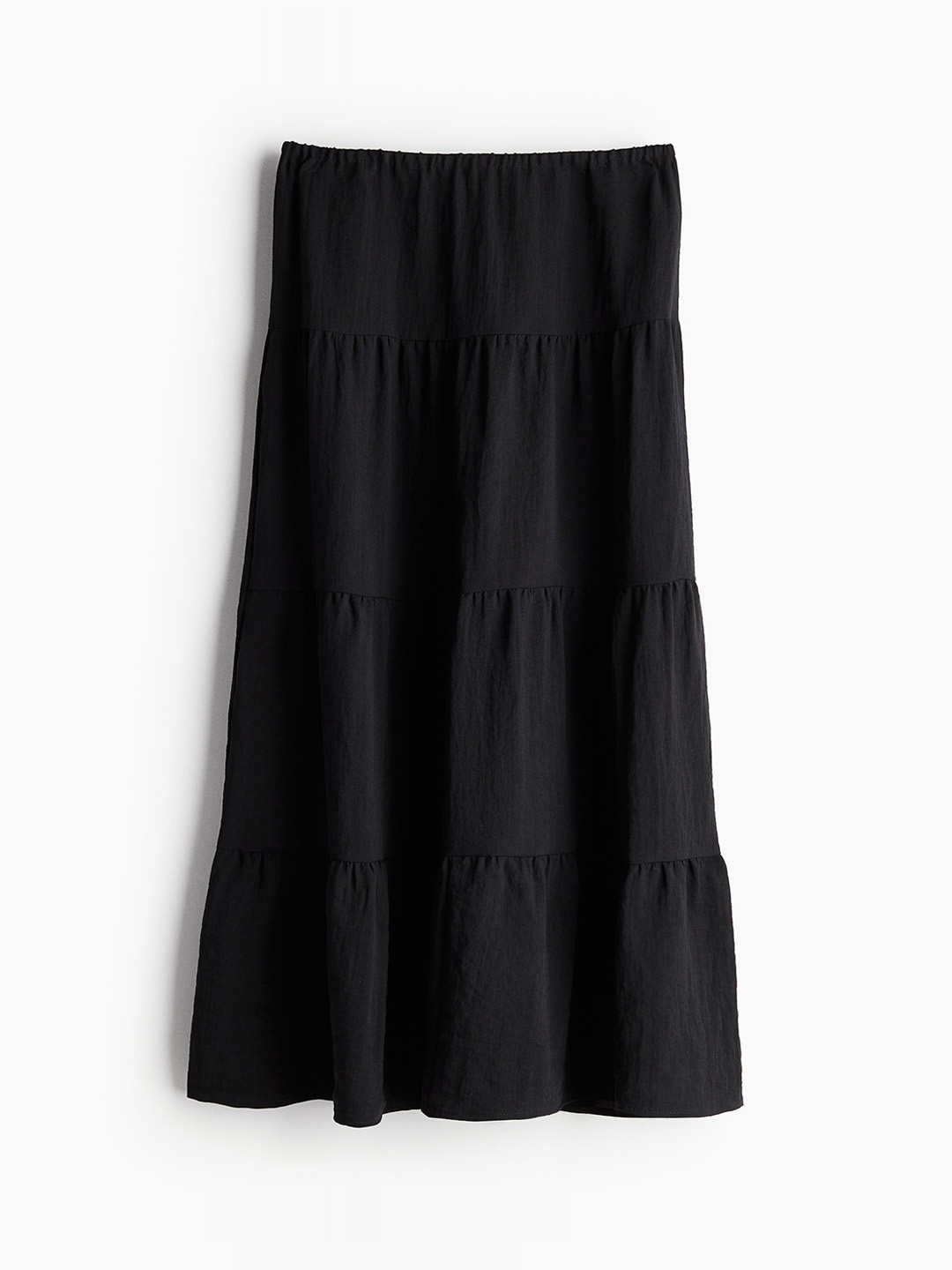 

H&M Tiered Maxi Skirt, Black