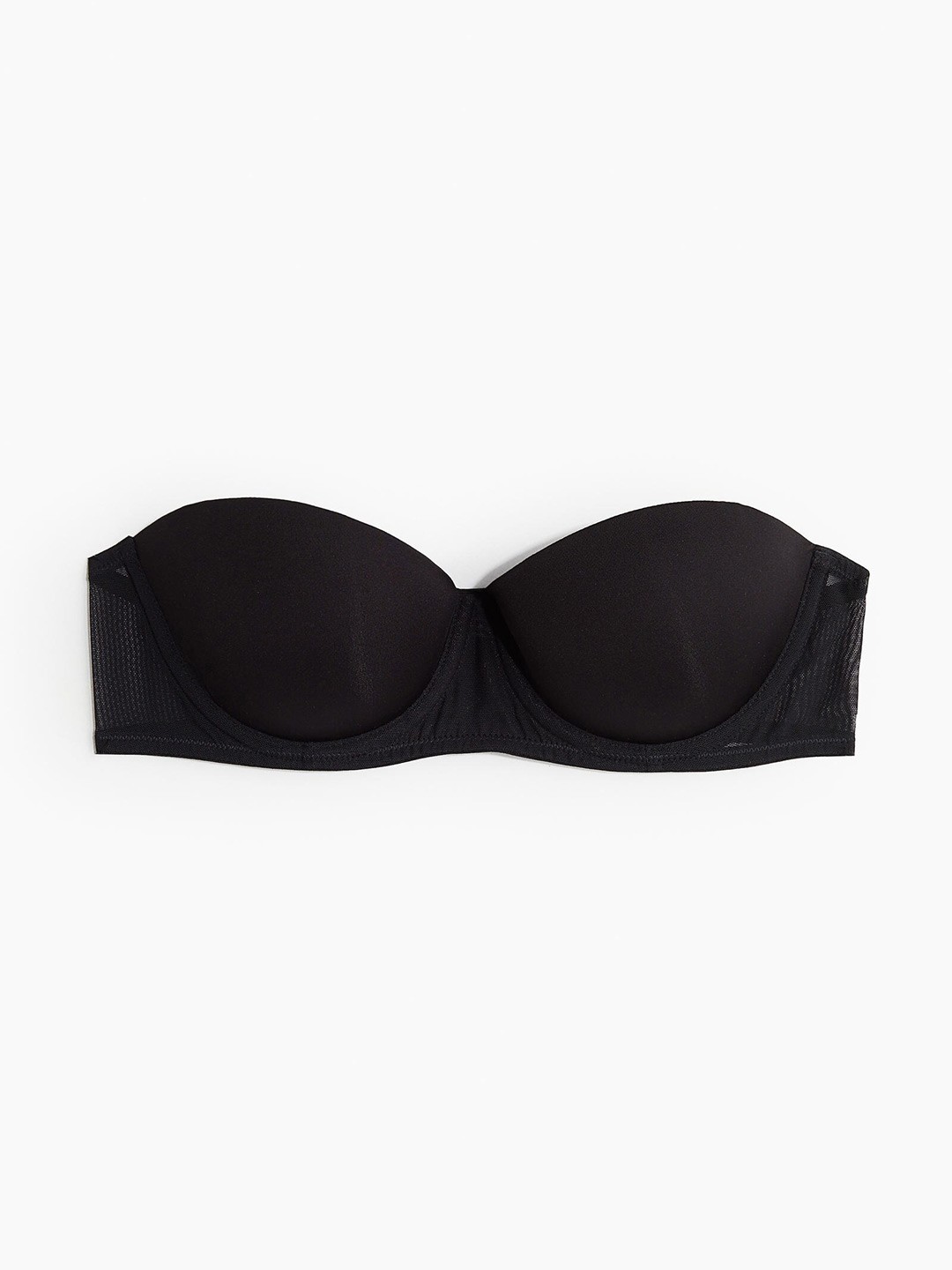 

H&M Women Padded Microfibre Balconette Bra, Black