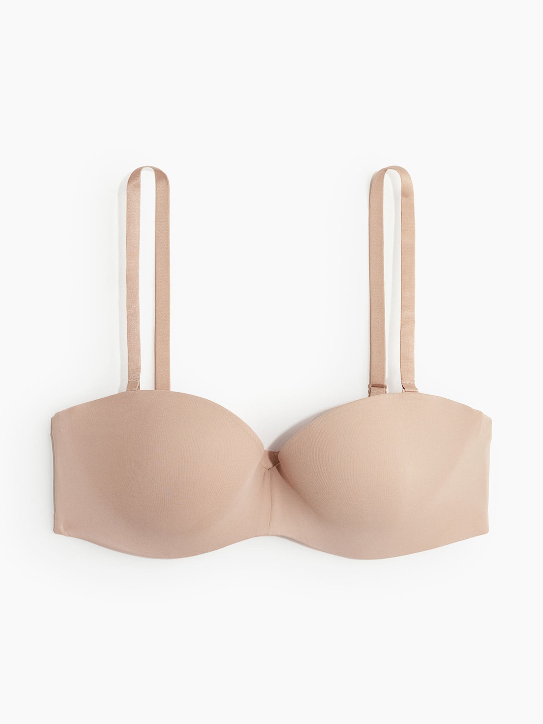 

H&M Women Padded Microfibre Balconette Bra, Beige