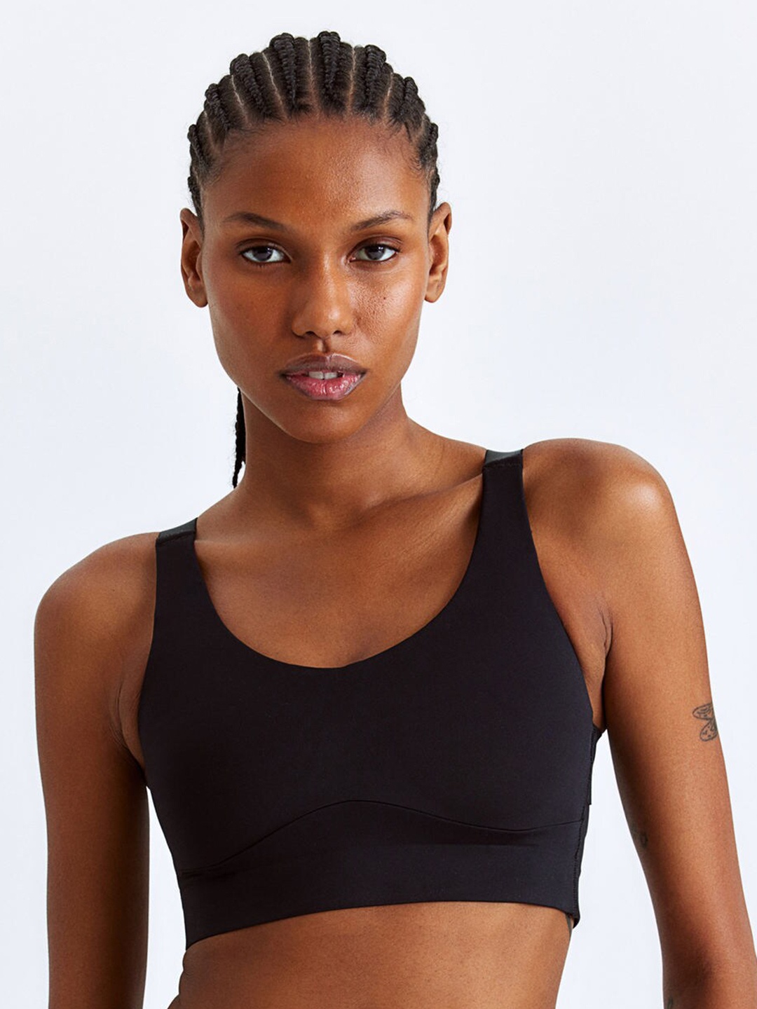 

H&M DryMove High Support Sports Bra, Black