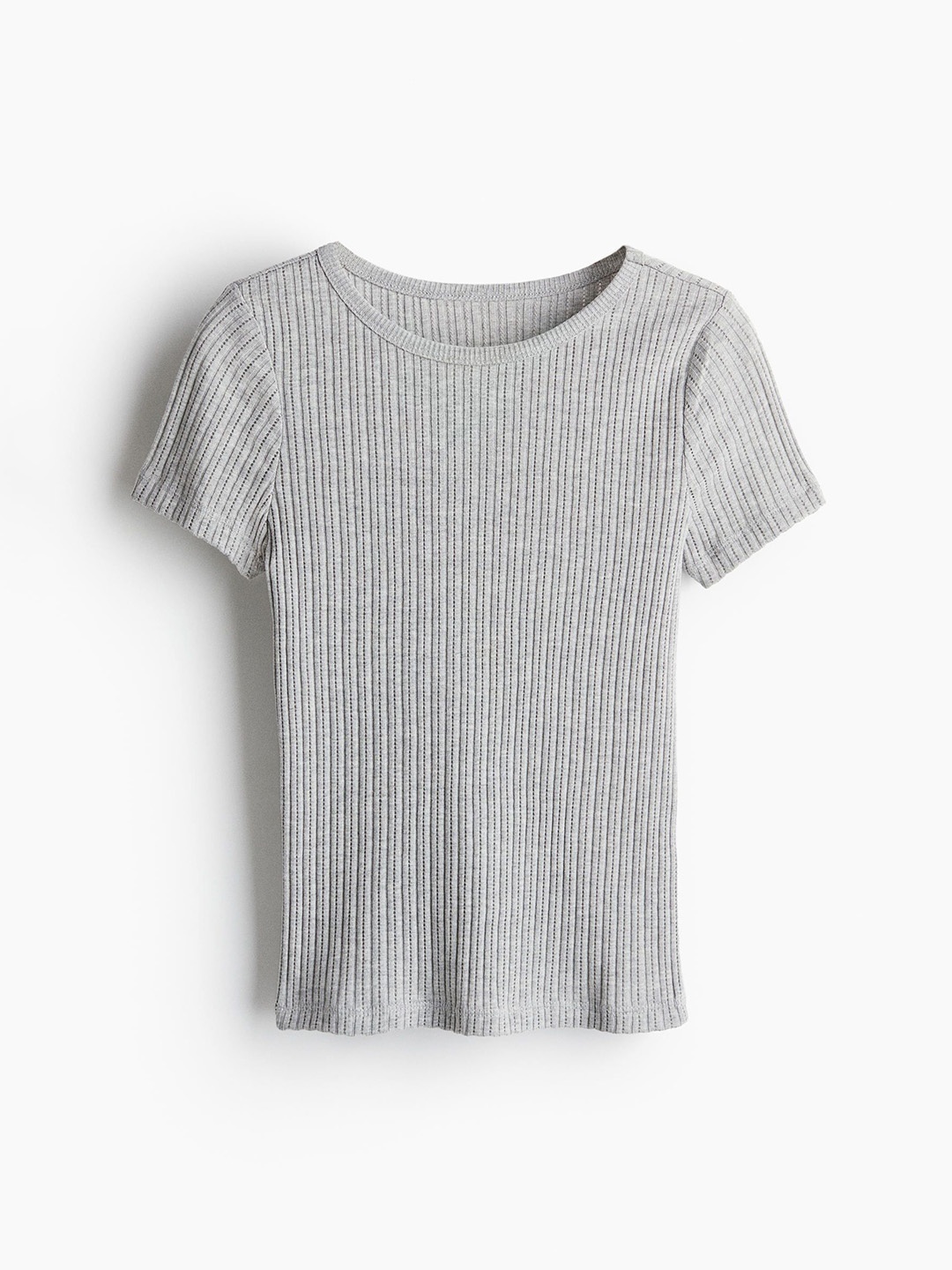 

H&M Pointelle Top, Grey