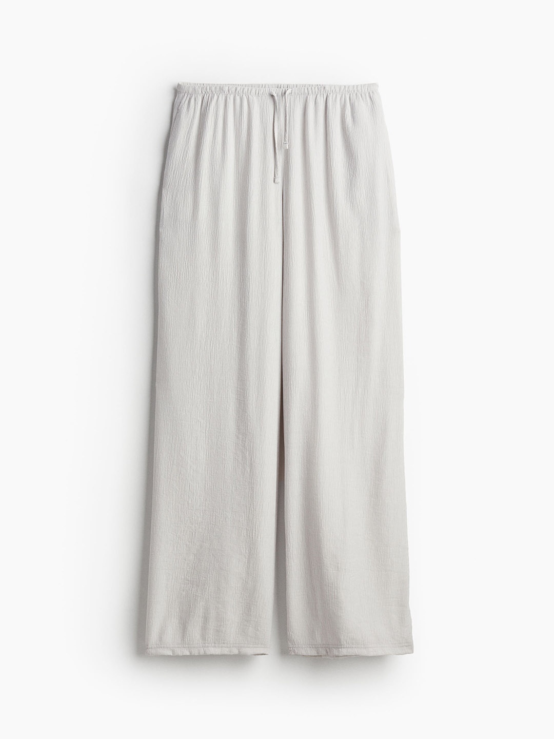 

H&M Women Crepe Pull-On Trousers, Grey