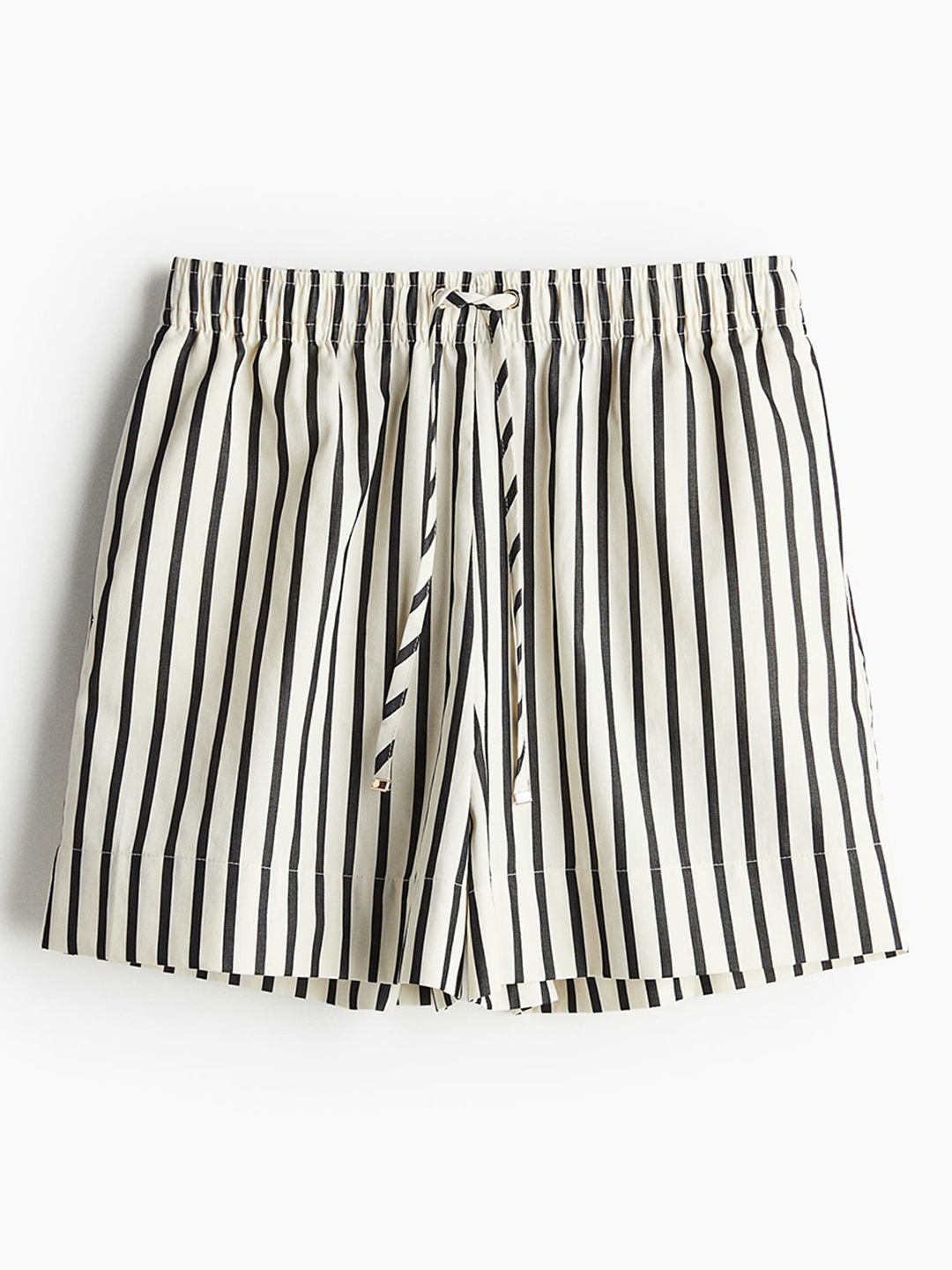 

H&M Women Cotton Pull-On Shorts, White