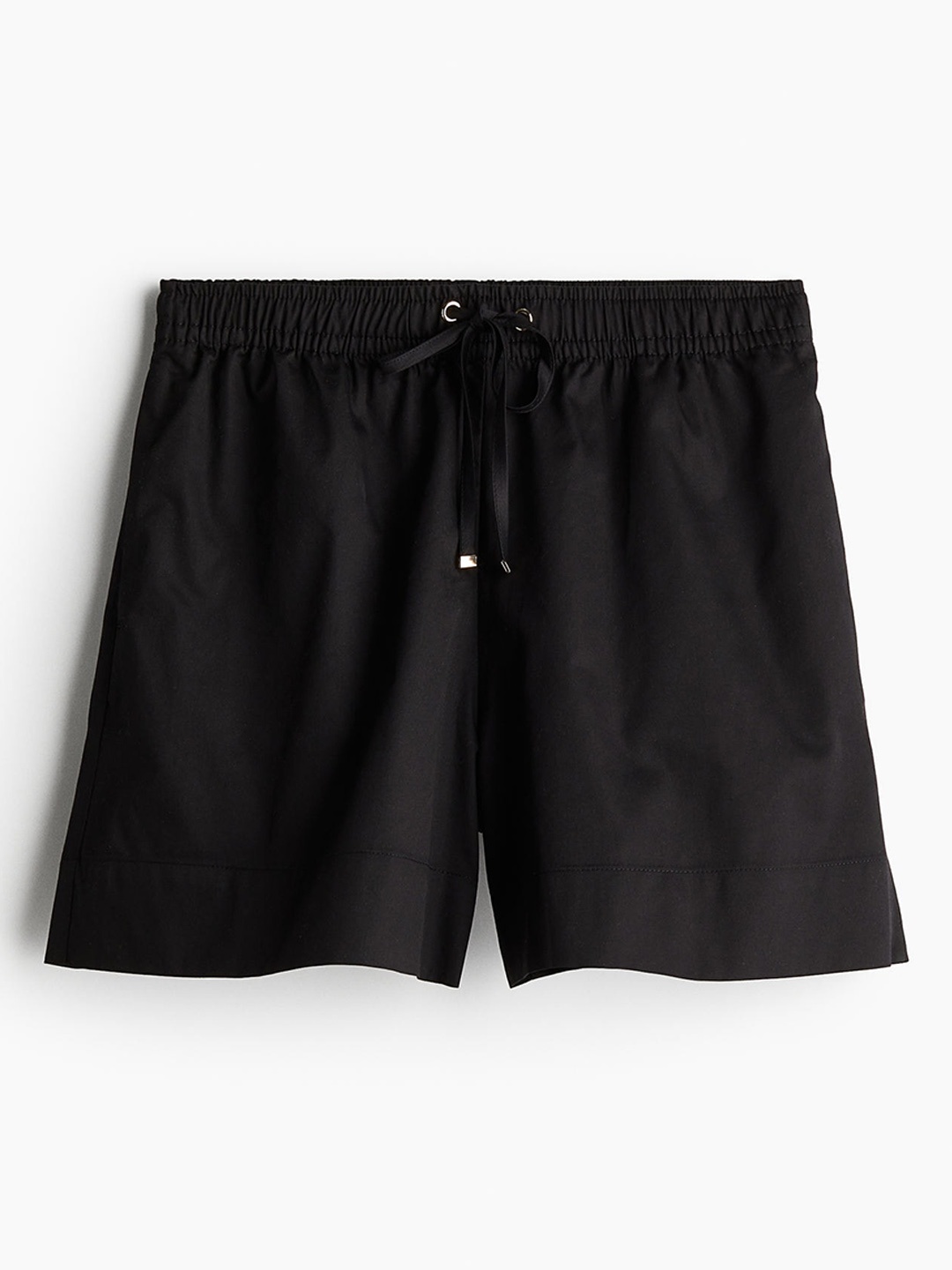 

H&M Women Cotton Pull-On Shorts, Black