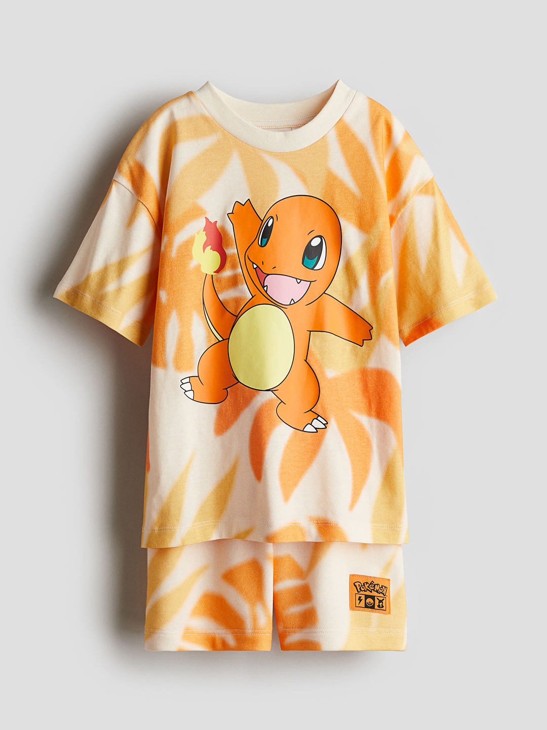 

H&M Boys Pure Cotton 2-Piece Printed Set, Orange