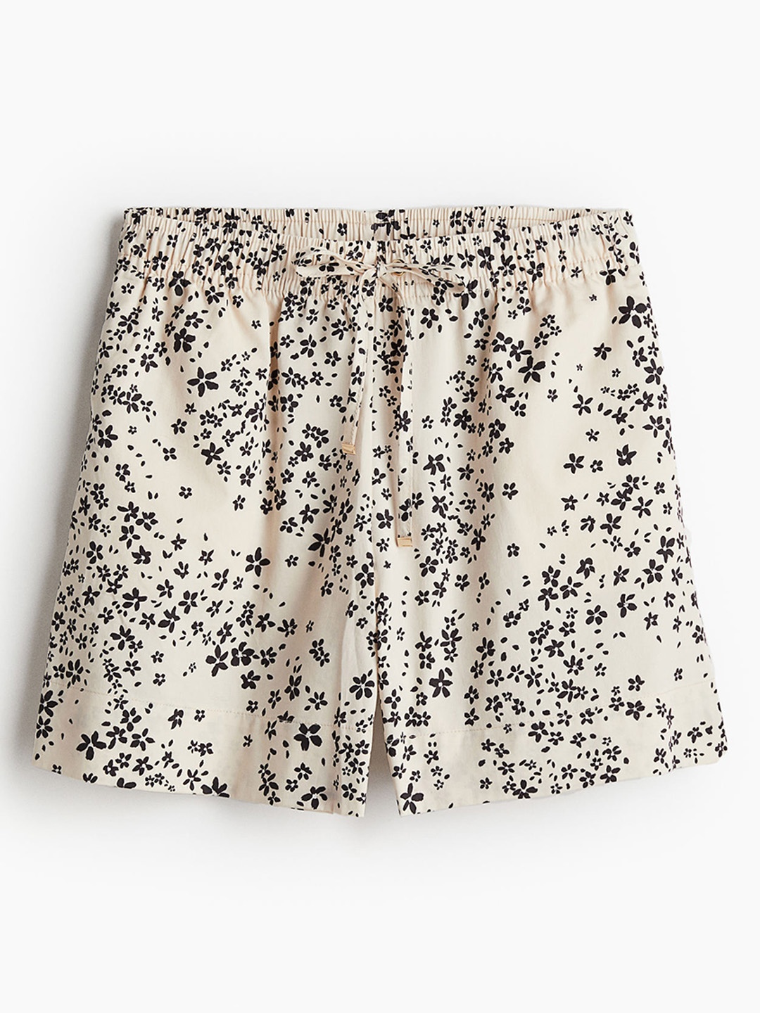 

H&M Women Cotton Pull-On Shorts, Beige